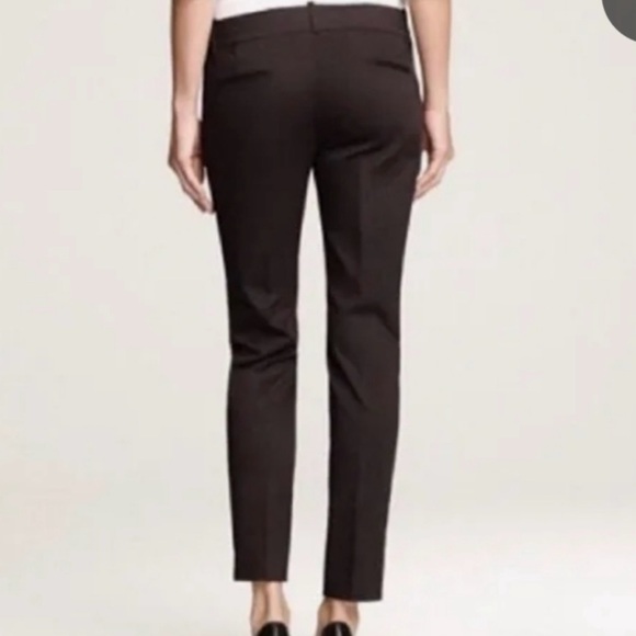 J.CREW Cafe Capri Black 100% Wool Pants Ankle Cropped Crop Cuffed Workwear Work - Picture 7 of 12